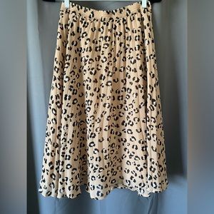 a new day Pleated Cheetah Skirt